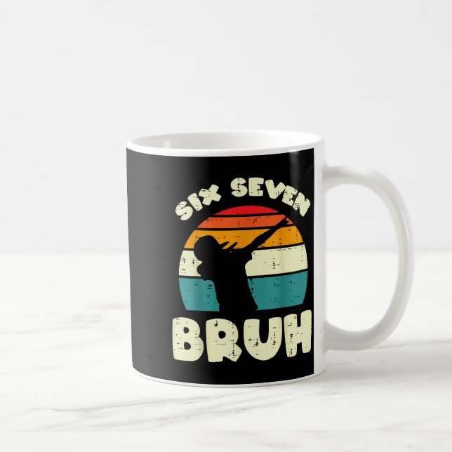Caneca De Café Seis Sete Bruh Dab Engraçado 67 Fantasia 6 7 Meme  (Direita)