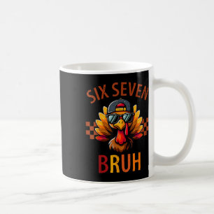 Caneca De Café Seis Sete Bruh Peru Dia de Ação de Graças 67 Meme