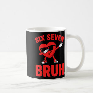 Caneca De Café Seis sete bruh se sacudindo coração valentine meni