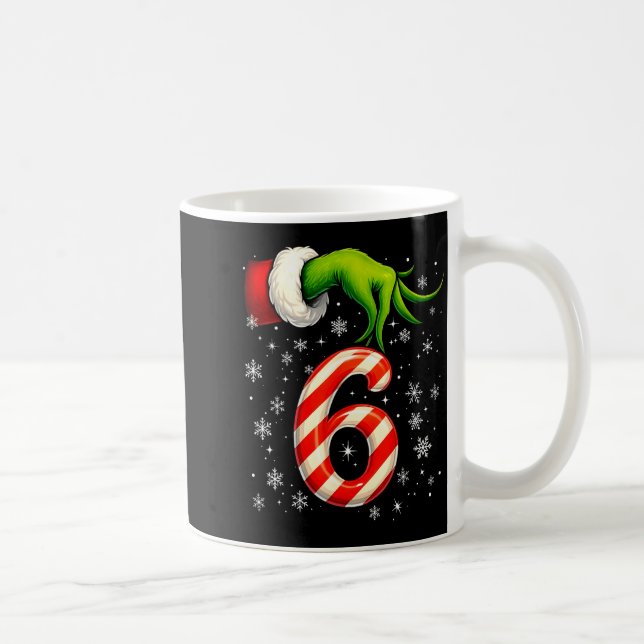 Caneca De Café Seis Sete Casal De Natal Engraçado Combinando Meme (Direita)