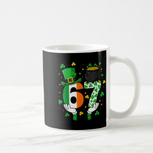 Caneca De Café Seis Sete Meme 67 Dia de São Patrício Trevos Homen