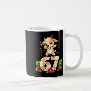 Caneca De Café Seis Sete Meme Dabbing Cabrito 67 Engraçado Gen Z