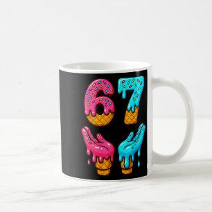 Caneca De Café Seis Sete Sorvete Gota Meme 67 Engraçado Gen Alpha