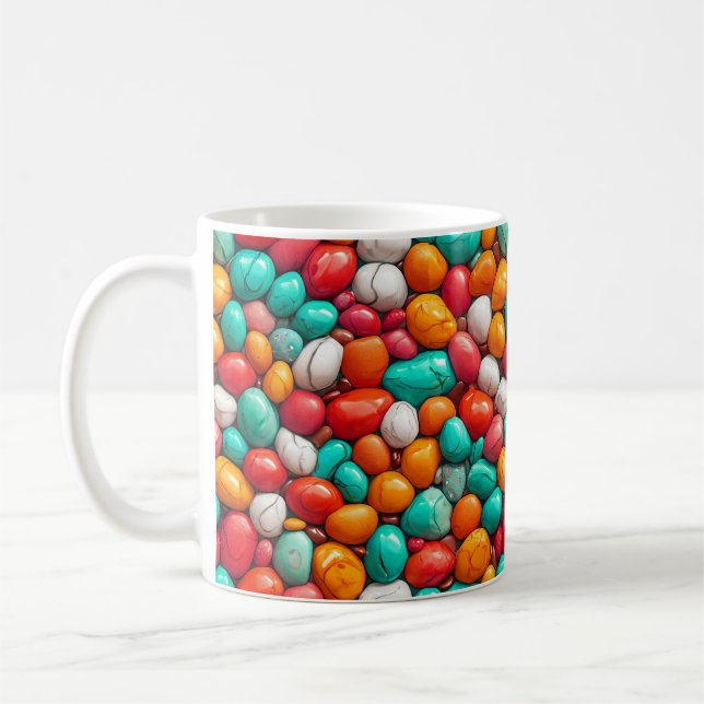 Caneca De Café Seixos coloridos do mar (Esquerda)