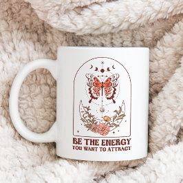 Caneca De Café Seja a energia que você quer atrair Boho