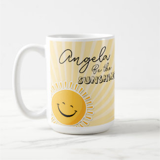 Caneca De Café Seja a Luz do Sol Saúde mental personalizada