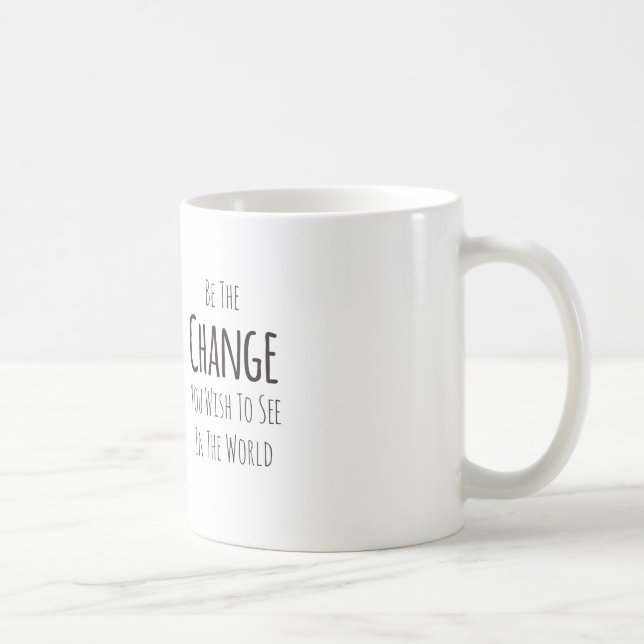 Caneca De Café Seja a mudança que você deseja ver (Direita)