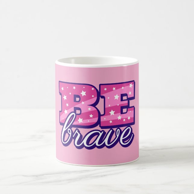 Caneca De Café Seja corajoso design de texto (Centro)