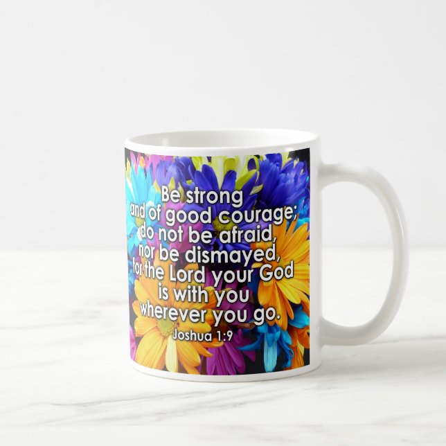 Caneca De Café Seja escritura forte da bíblia (Direita)