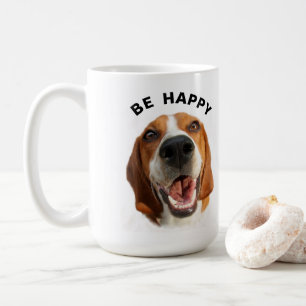 Caneca De Café Seja Feliz Beagle