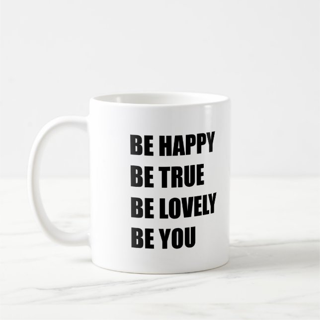 Caneca De Café Seja feliz, seja adorável (Esquerda)