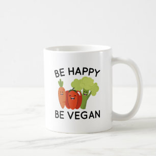 Caneca De Café Seja Feliz Seja Vegan
