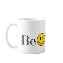 Seja Feliz Típica Sorria Cara Emoji Coffee Mug