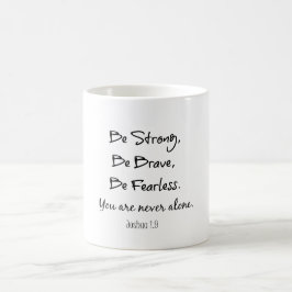 Caneca De Café Seja Forte, Corajosa, Bíblia Sem Corantes Versa Ci