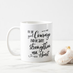 Caneca de café Seja Forte - Salmo 31:24