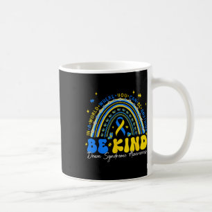 Caneca De Café Seja Gentil Arco-íris Conscientização Síndrome de 