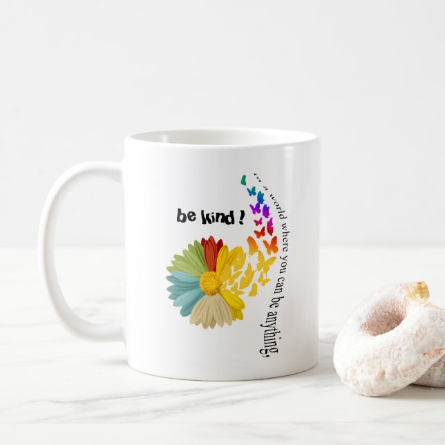 Caneca De Café Seja gentil | Clássica #11 (Com Donut)