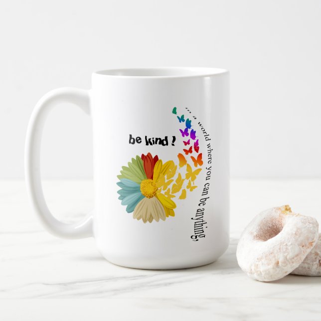Caneca De Café Seja gentil | Clássica #15 (Com Donut)