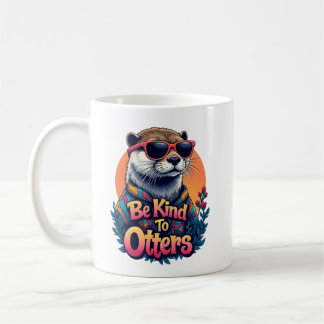 Caneca De Café Seja gentil com os Otters, Engraçados Meninos Adul