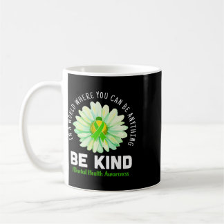 Caneca De Café Seja Gentil Daisy Flor Conscientização da Saúde Me