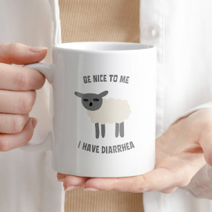 Caneca De Café Seja legal comigo Tenho Diarreia Engraçada Desliga