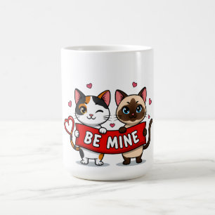 Caneca De Café SEJA MEU Gatos do Dia dos Namorados   Gatinhos Fof