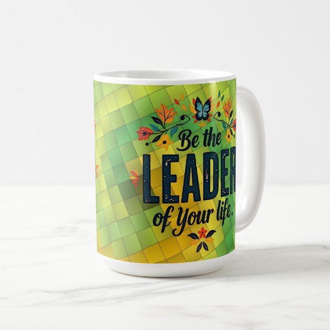 Caneca De Café Seja o Líder da Sua Vida (Frente Esquerda)
