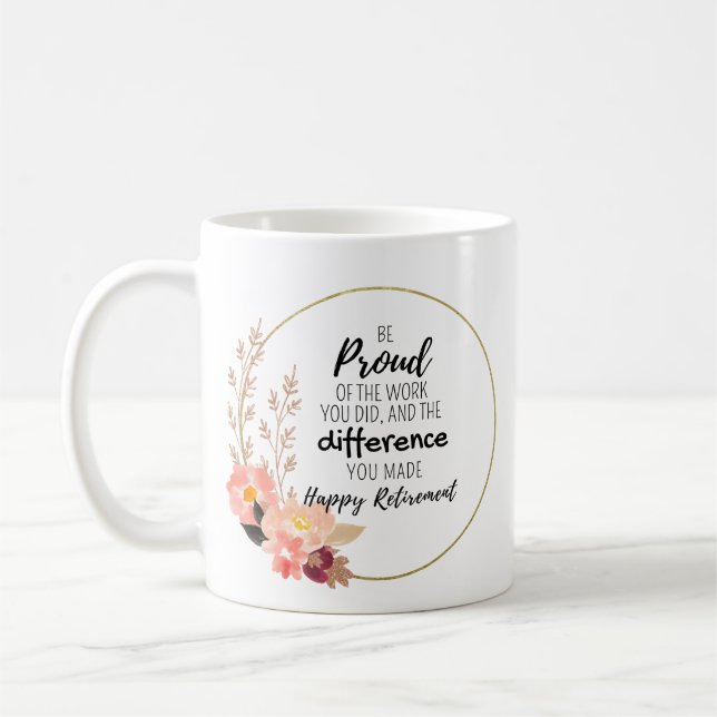 Caneca De Café Seja Orgulhoso do Trabalho que Você Fez – Presente (Esquerda)