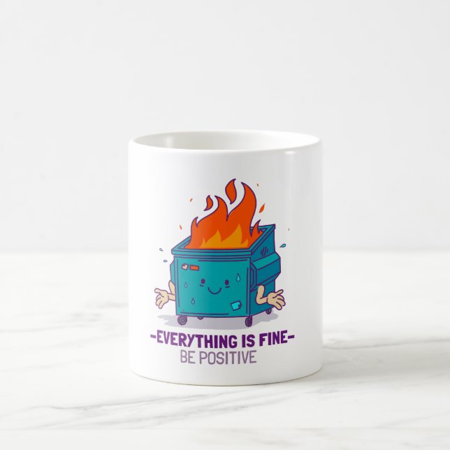 Caneca De Café Seja positiva e inspiradora (Centro)