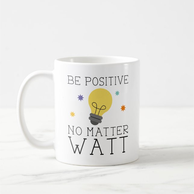 Caneca De Café Seja Positivo Sem Matéria Watt (Esquerda)