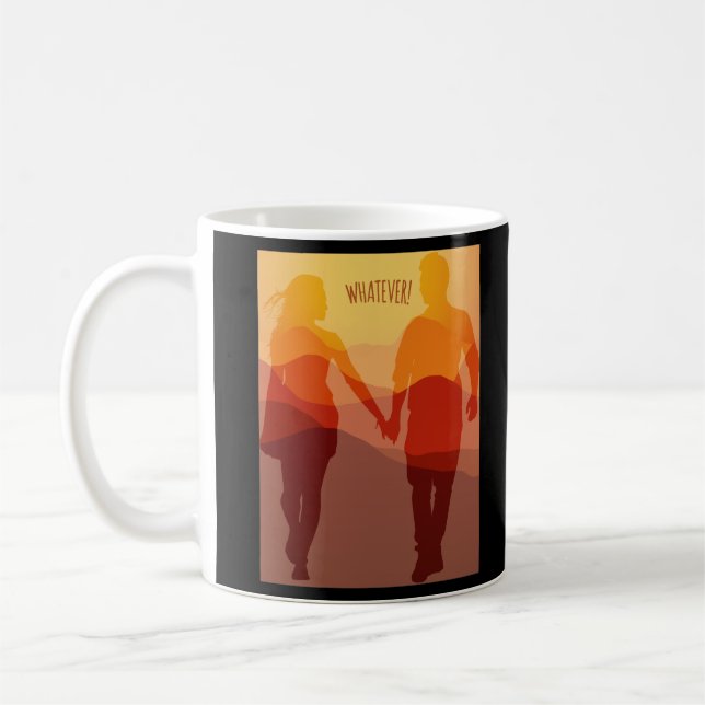 Caneca De Café Seja qual for o casal romântico para sempre, de mã (Esquerda)