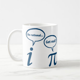 Caneca De Café Seja racional obtêm a matemática imaginária rea