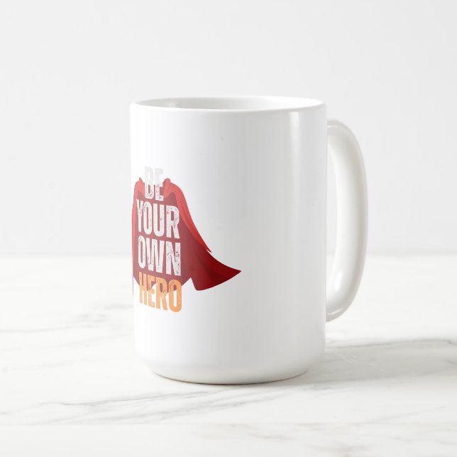 Caneca De Café Seja Seu Próprio Herói  (Frente Esquerda)