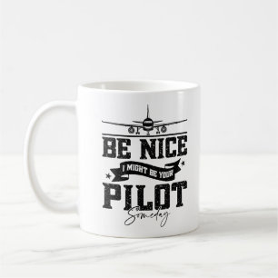 Caneca De Café Seja Simpático, Posso Ser Seu Piloto Algum Dia Pai