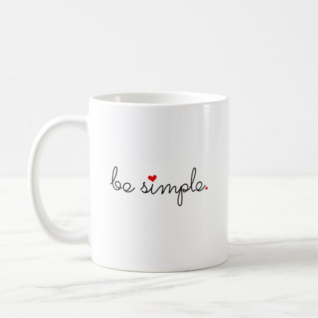 Caneca De Café Seja simples - Encontre sua paz (Esquerda)