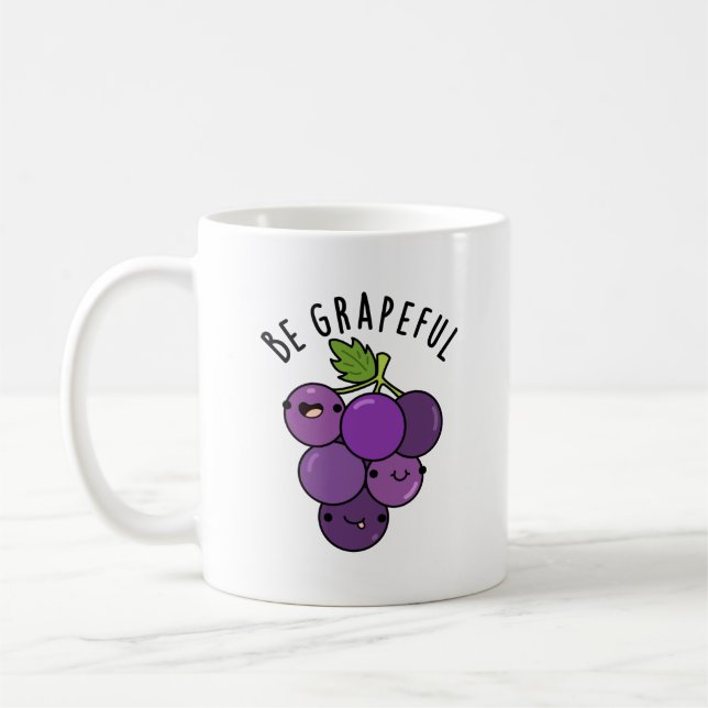 Caneca De Café Seja Um Canhão De Uvas Positivo Gráfico (Esquerda)