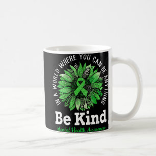 Caneca De Café Seja verde Fita Sunflower Mental Health Aware