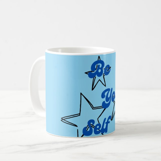 Caneca De Café Seja Você Mesmo Inspirador (Frente Esquerda)