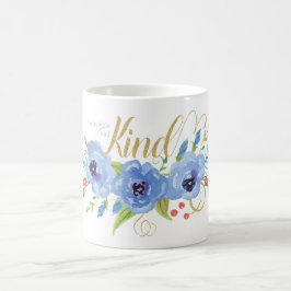 Caneca De Café Sejam humildes e acinzentadas flores azuis