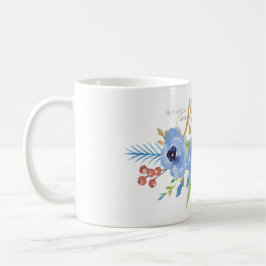Caneca De Café Sejam humildes e acinzentadas flores azuis