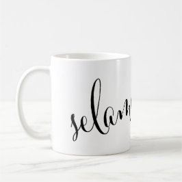 Caneca De Café selamat pagi Bom dia Mug indonésio