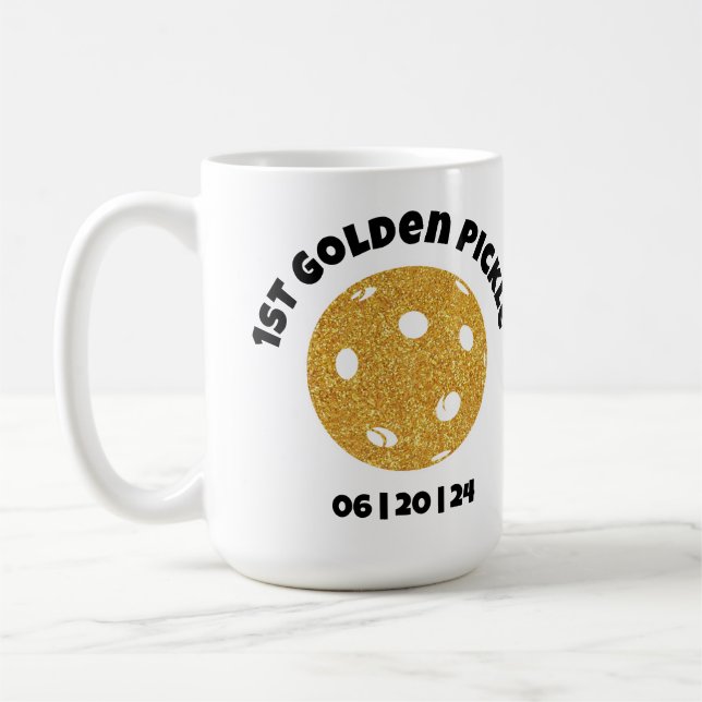 Caneca De Café Seletor de Ouro Personalizado com Glitter Dourado  (Esquerda)