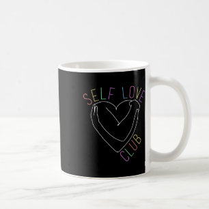 Caneca De Café Self Love Club Mental Health Awarting Line Art Fo