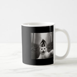 Caneca De Café Selfie de Gato Com Bigfoot Presentes Engraçados de