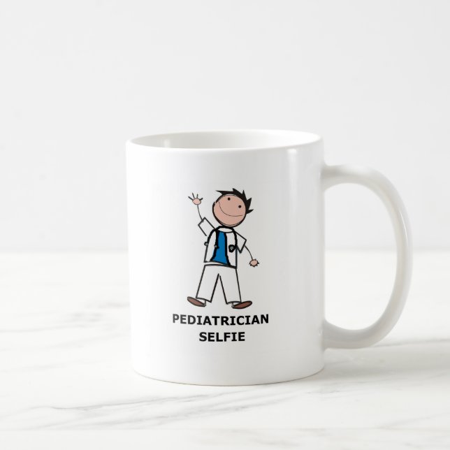 Caneca de Café Selfie de Pediatra Presente para Mé (Direita)