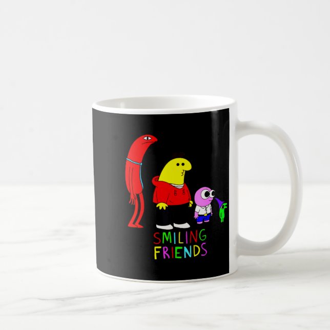 Caneca De Café Selling Smiling Friends All Smiling Illustration  (Direita)