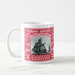Caneca De Café Selo americano de 1925 noruegueses