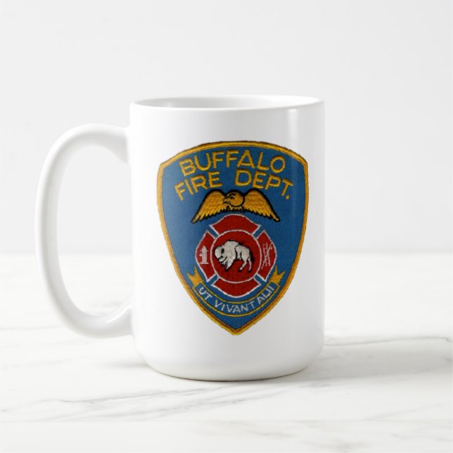 Caneca De Café Selo da Cidade de Buffalo - Fogo de Buffalo (Esquerda)