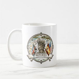 Caneca De Café Selo da cidade de Natchez • Logotipo da cor da