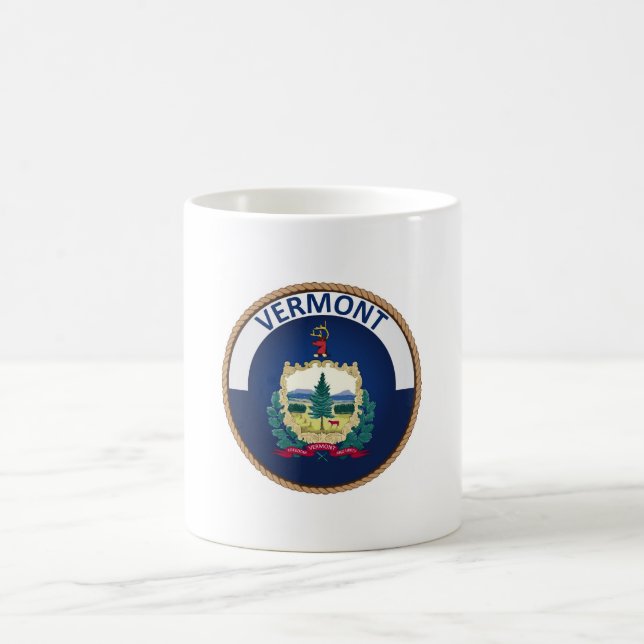 Caneca De Café Selo de bandeira do Estado de Vermont (Centro)